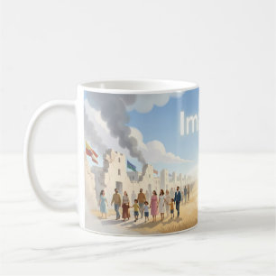 Imagine Peace Beyond Broken Walls Art Mug