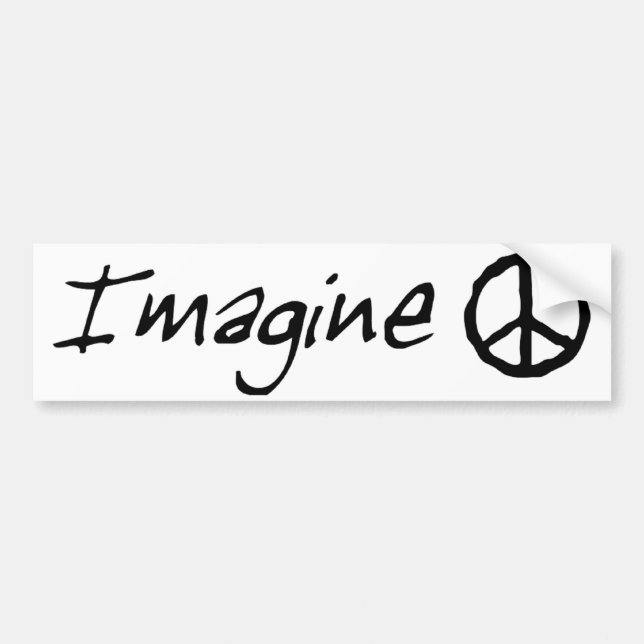 Imagine Peace Bumber Sticker (Front)