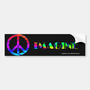 IMAGINE PEACE BUMPER STICKER