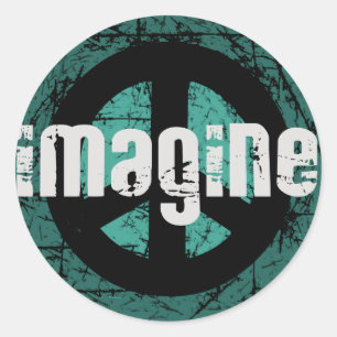 Imagine Peace Classic Round Sticker