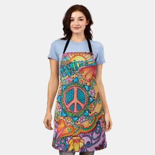 Imagine Peace Hippie Apron