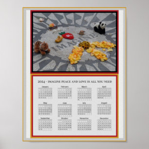 Imagine Peace Photo 2024 Calendar Printable or Poster