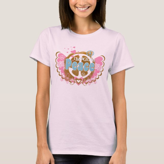 Imagine Peace Retro T-shirts (Front)