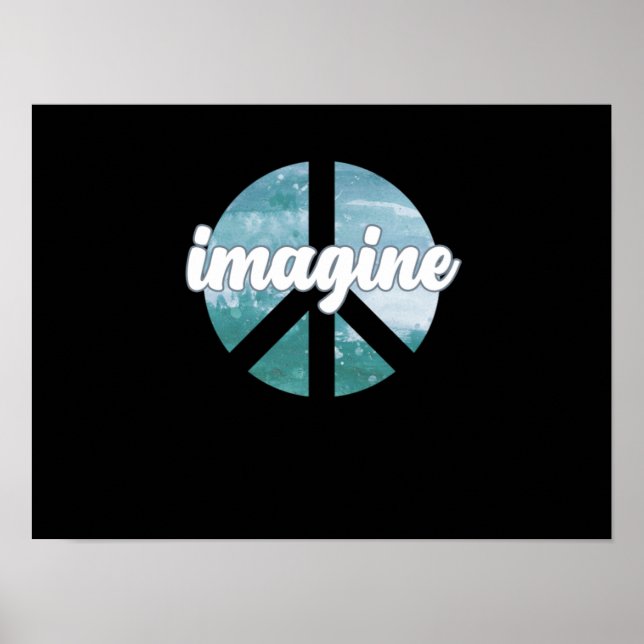 Imagine Peace Support Earth World Peace Day Lover Poster (Front)