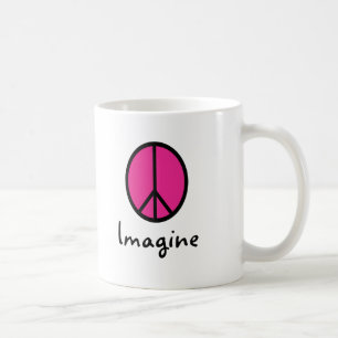 Imagine PINK PEACE symbol Coffee Mug