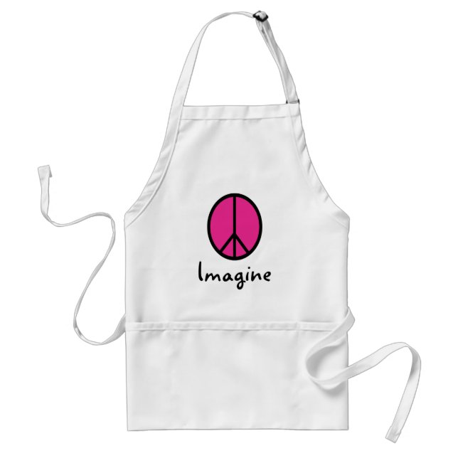 Imagine PINK PEACE symbol Standard Apron (Front)