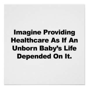 Imagine Providing Healthcare to Unborn Babies Poster