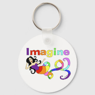 Imagine Rainbow Mermaid Key Ring