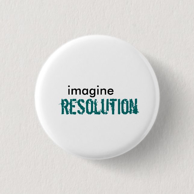 imagine, resolution 3 cm round badge (Front)