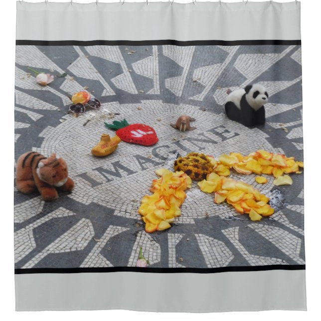 Imagine Strawberry Fields Central Park NYC photo Shower Curtain (Front)