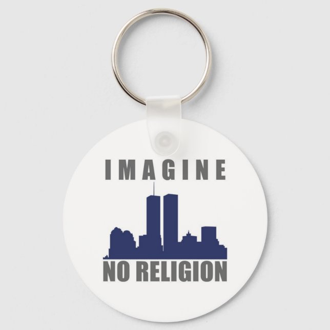 Imagine Twin Towers sillouette Key Ring (Front)