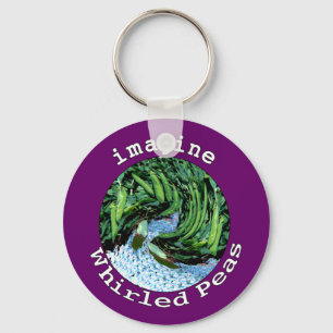 Imagine Whirled Peas Keychain