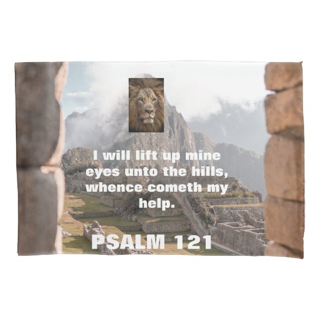 imagine, white, lion, devotion, bible, pillowcase (Front)