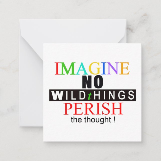 IMAGINE - Wildlife -Nature - Conservation Card (Front)