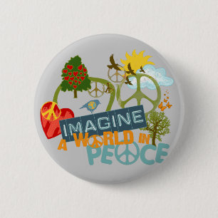 Imagine World Peace 6 Cm Round Badge