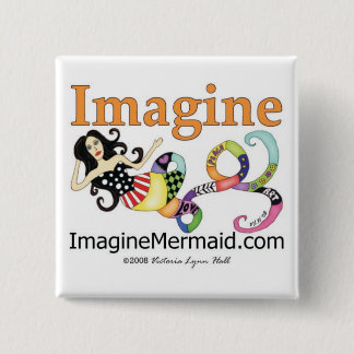 ImagineMermaid.com promotional 15 Cm Square Badge