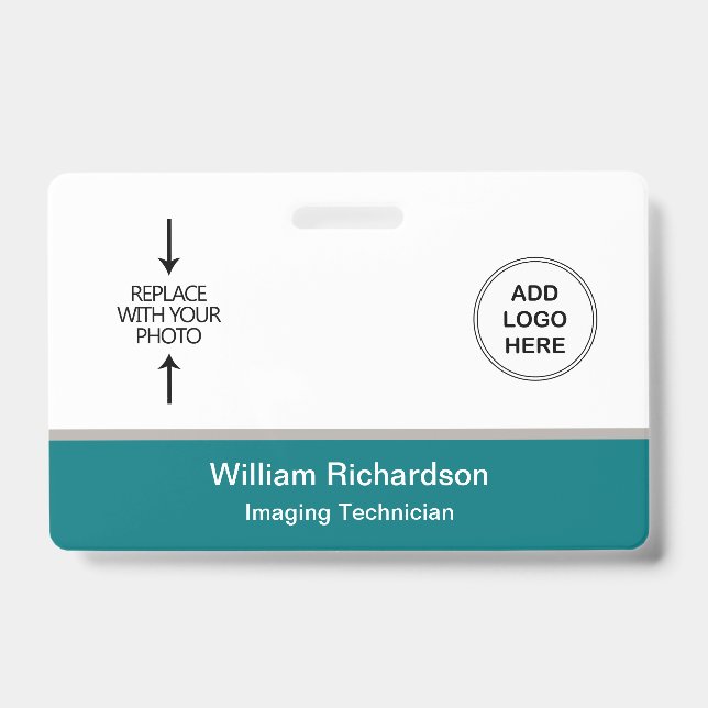 Imaging Technician Photo ID Logo Badge (Front)