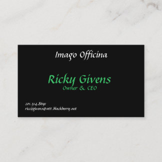 Imago Officina, Ricky Givens, Owner & CEO, 201.... Business Card