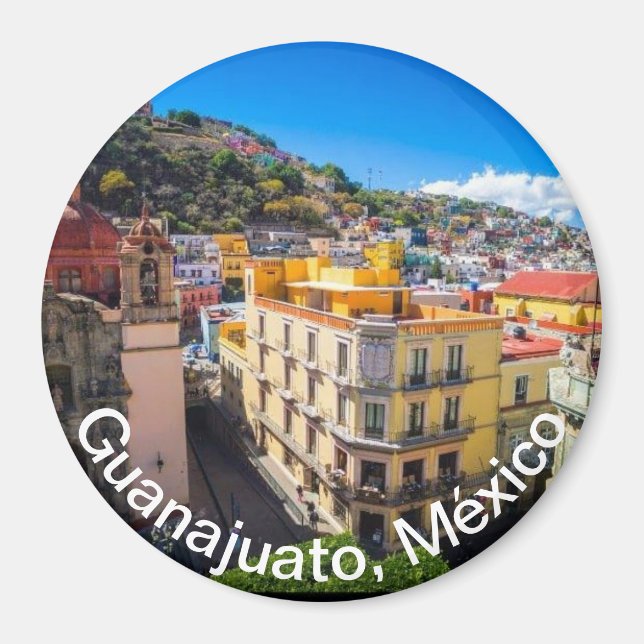 iman con vista panoramica de Guanajuato México Magnet (Front)