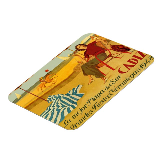 Iman de Nevera Annuncio Vintage Cadiz RetroCharms Magnet (Left Side)