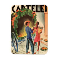 Iman de Nevera Cartel Cuba Vintage Illustrations