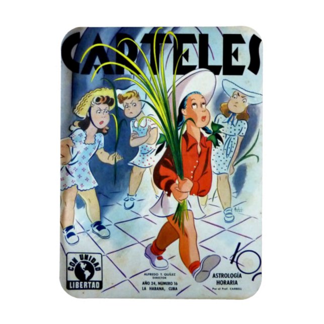Iman de Nevera Revistas Cuba Vintage Magnet (Vertical)