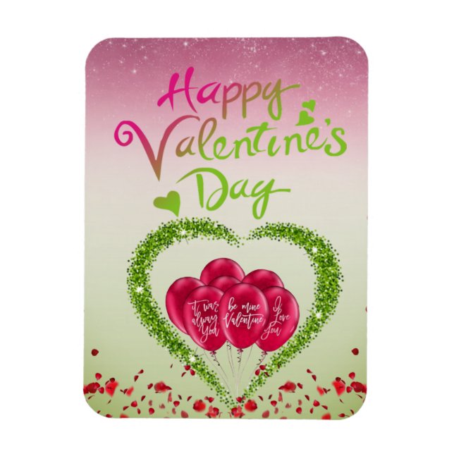 Imán flexible San Valentín con corazón Magnet (Vertical)