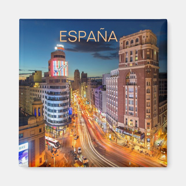 Imán Plaza Callao de Madrid in Spain Magnet (Front)