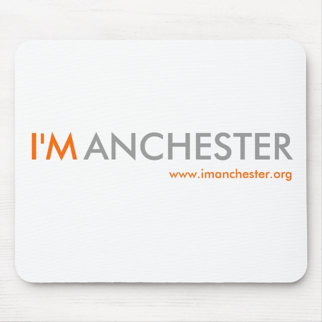 I'Manchester mouse mat (white) (Front)