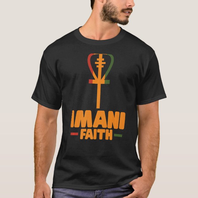 Imani Faith Kwanzaa festival African traditions Pr T-Shirt (Front)