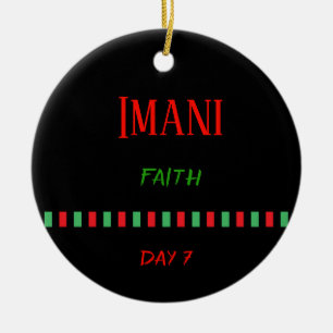 Imani - Kwanzaa Day 7   Ornament