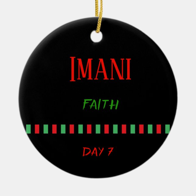 Imani - Kwanzaa Day 7 | Ornament (Front)
