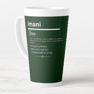 Imani Personalized Girl Name Latte Mug