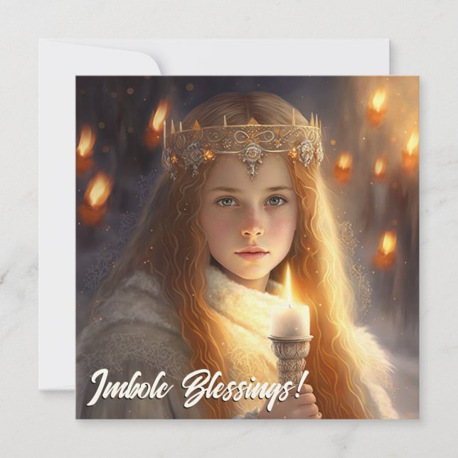 Imbolc Blessings Celebrate Return of the Sun Holiday Card (Front)