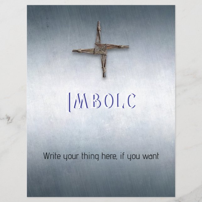 Imbolc Book of Shadows Page with Correspondences (Front)