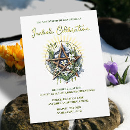 Imbolc Candlemas Sunshine & Snowdrops Pagan Invitation