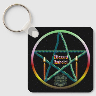 Imbolc Pentacle Key Ring