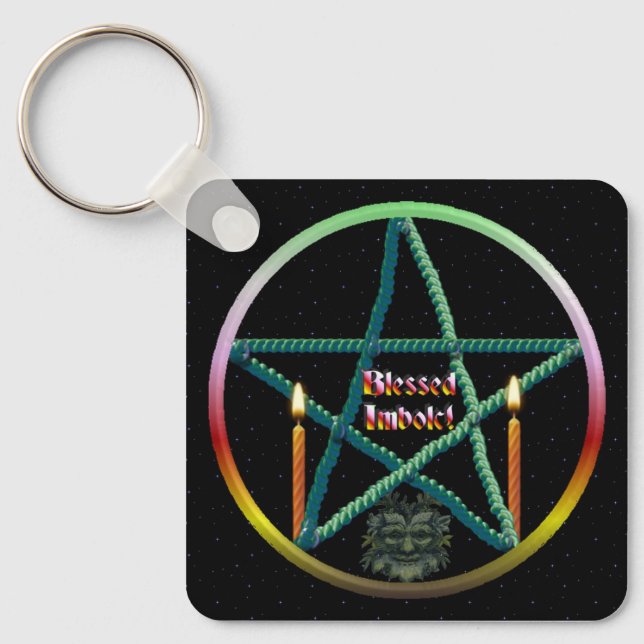 Imbolc Pentacle Key Ring (Front)