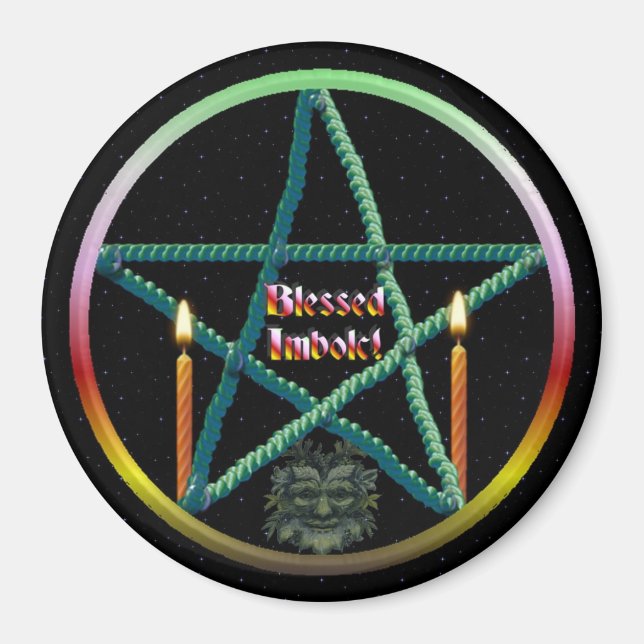 Imbolc Pentacle Magnet (Front)