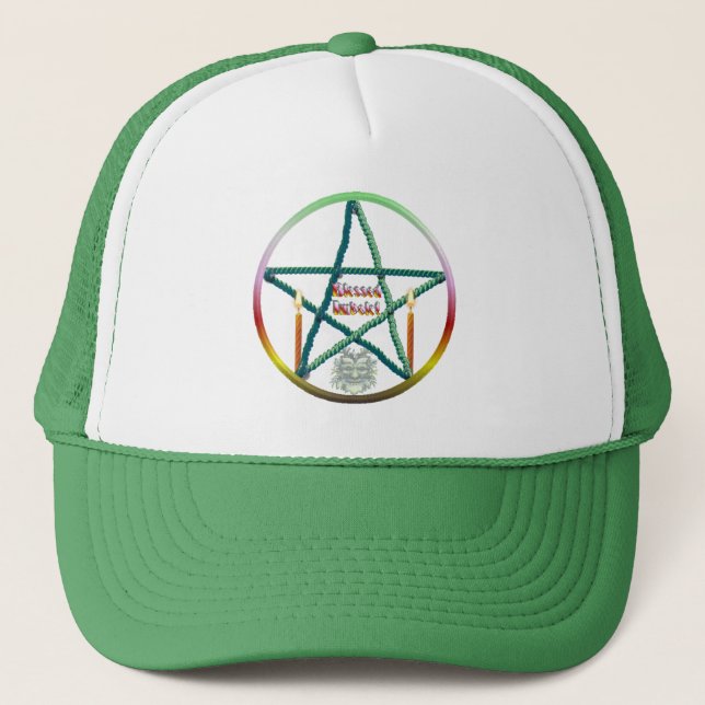 Imbolc Pentacle Trucker Hat (Front)