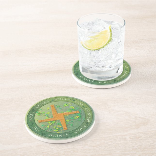 Imbolc Wheel of the Year Coaster (Side)