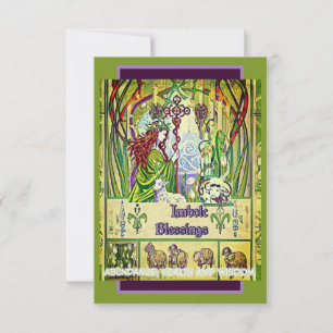 Imbolk Blessings Abundance Heath Wisdom Card