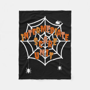 Imcu Intermediate Care Unit Nurse Spooky Halloween Fleece Blanket