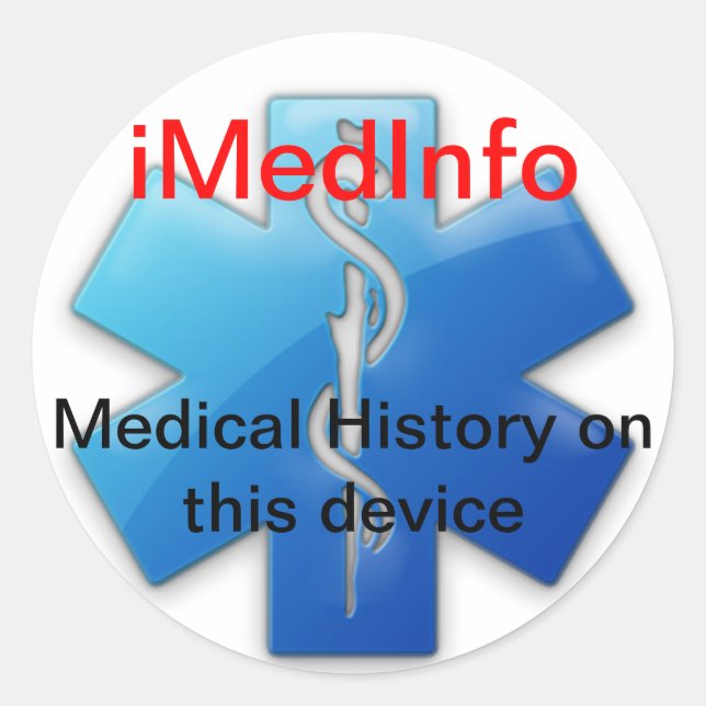 iMedInfo Round Sticker (Front)