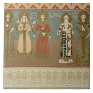 Imereth: frescoes from the Gelati Monastery, plate Tile