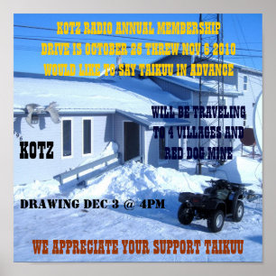 IMG_0319, KOTZ RADIO ANNUAL MEMBERSHIPDRIVE IS ... POSTER