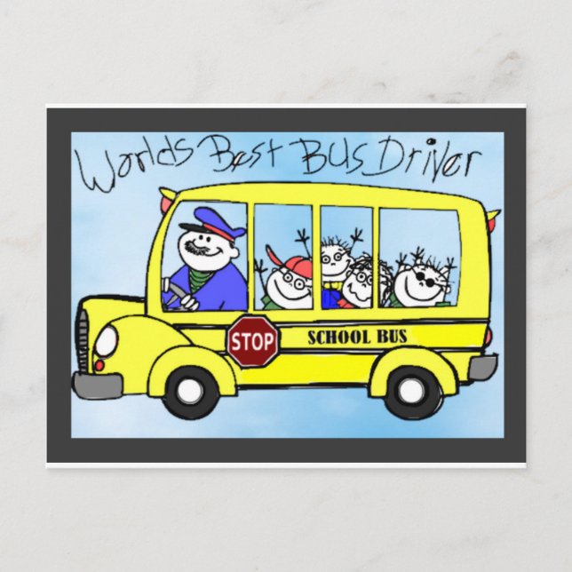 IMG_7017.PNG bus driver appreciation gifts Postcard (Front)