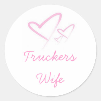 img-thing, Truckers, Wife Classic Round Sticker