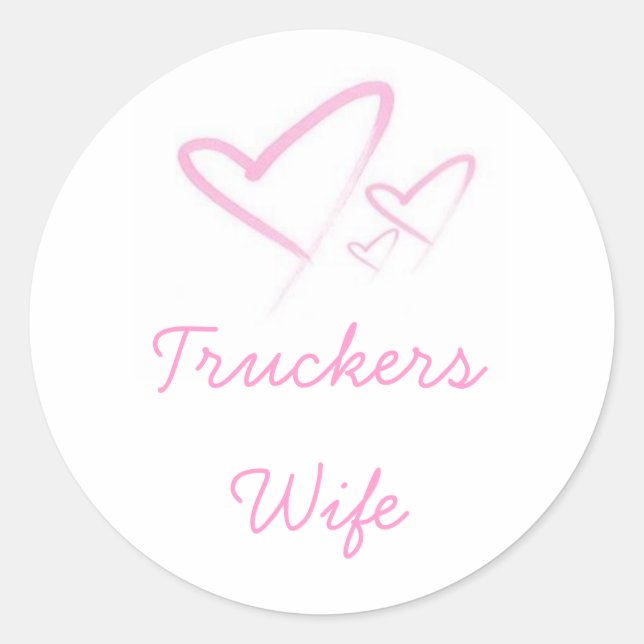 img-thing, Truckers, Wife Classic Round Sticker (Front)