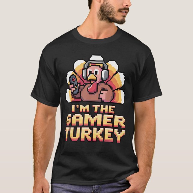 Imhe Gamerurkeyhanksgiving Boys Men Video Game Gam T-Shirt (Front)